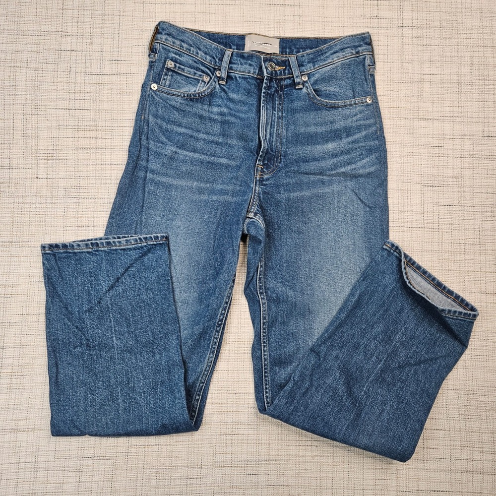 EVERLANE The Cheeky Straight Jean Blue Denim Womens 28R Relaxed Fit